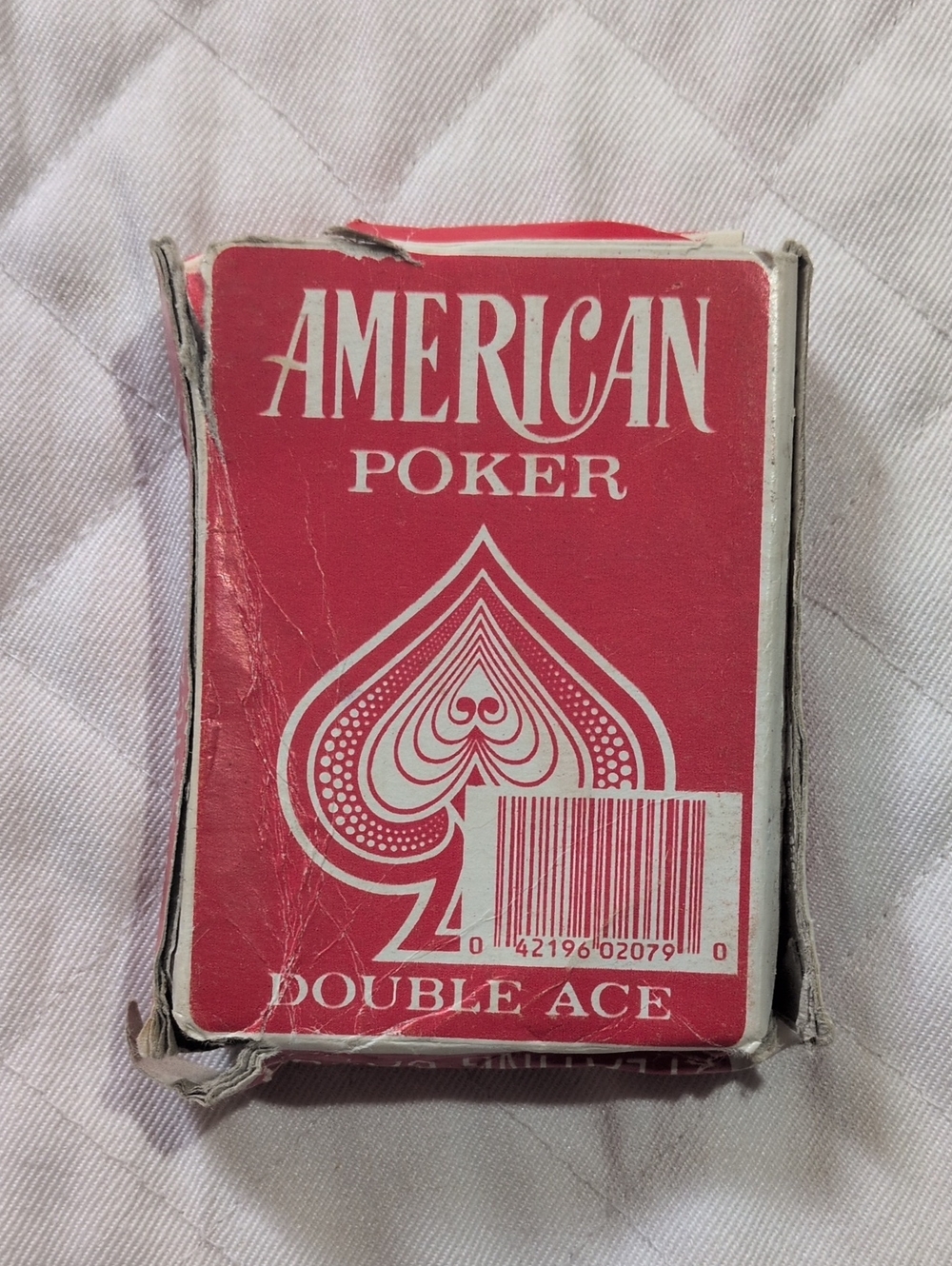 American Poker Double Ace Playing Cards Red Double Coated Classic Collectible